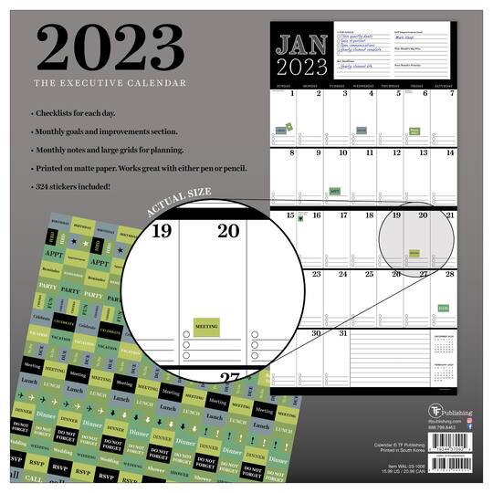 2023 The Executive Big Grid Wall Calendar Michaels
